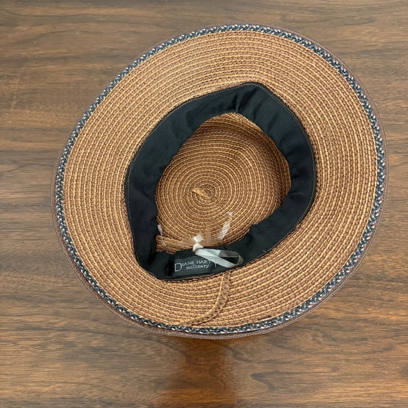 DIANE HARTY MILLINERY WOVEN STRAW HAT VINTAGE 90S HANDMADE ARTISAN SHORT BRIM - Picture 5 of 12
